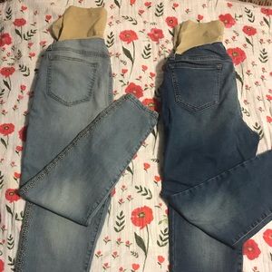 2 maternity skinny jeans